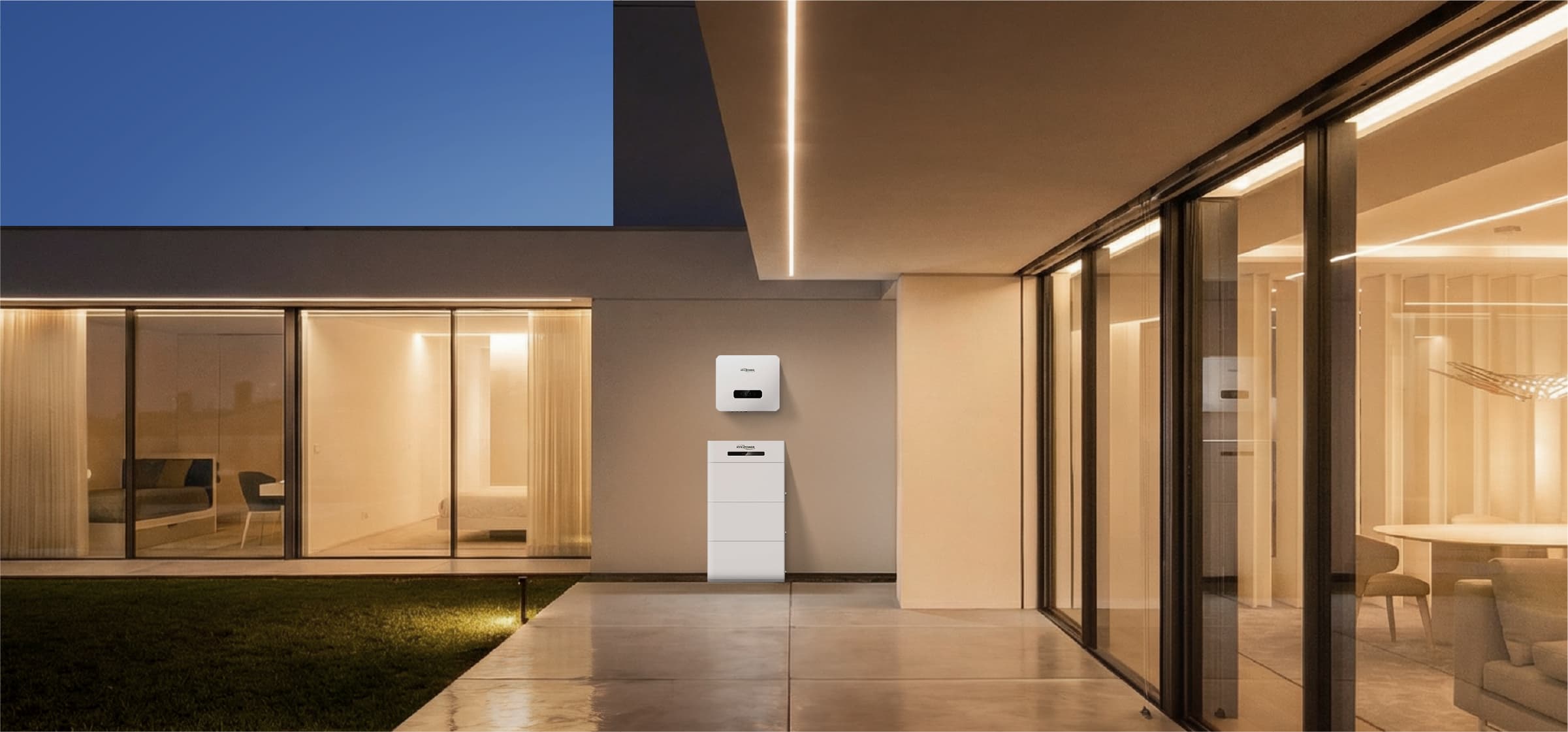 HYXI HALO thuisbatterij in een moderne woning